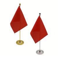 Support de bureau personnalisé pour drapeau, mât métallique de 38 cm de haut, drapeau de table à design personnalisé pour la promotion