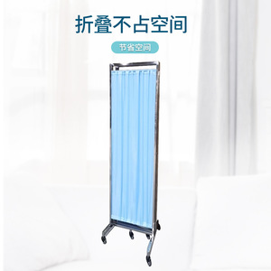 Biombo plegable de acero inoxidable HX-B06 con tela divisoria para hospitales, clínicas, salones y entradas. - Product Image 3