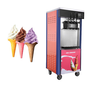 Machine à glace molle et yaourt glacé commercial à trois têtes, 26L-30L/H - Product Image 6