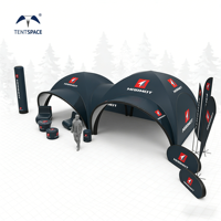 Tentes publicitaires gonflables Tentspace 4m-10m pour salons professionnels en extérieur, impression personnalisée du logo, transfert thermique, pompe à air électrique