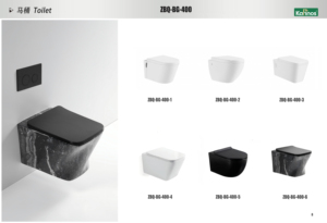 ชุดสุขภัณฑ์แบบแขวนผนังสีดำทันสมัย เทคโนโลยีระบบชำระล้างไร้ขอบ ประหยัดพื้นที่ ดีไซน์สวยงาม ผลิตจากเซรามิกคุณภาพสูง - Product Image 2