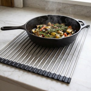 Escurridor de Platos Enrollable de Acero Inoxidable 304 para Colocar Sobre el Fregadero, con Logotipo Personalizado y Embalaje para Vendedores de <span class=keywords><strong>Amazon</strong></span> (OEM/ODM) - Product Image 4