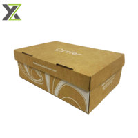 Boîte à chaussures en carton ondulé facile à assembler imprimée de logo de marque personnalisé ECO