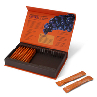 Emballage de luxe personnalisé en boîte rigide magnétique pour électrolytes, boîte de sachets de poudre de suppléments à marque privée