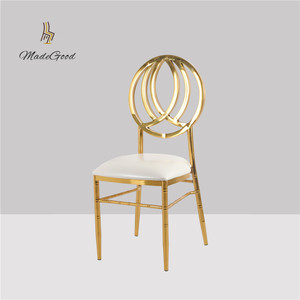 MGS2020009 Terra Posteriore In Acciaio Inox Dorato Banchetto di Nozze Sedia Da Pranzo - Product Image 2
