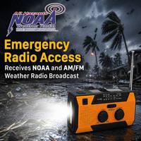 5000mAh NOAA Weather Alert Emergency Radio with Solar Hand Crank Charger for Home Disaster Preparedness