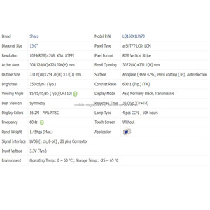 LQ150X1LW73 100% neuf, modèles d'écrans LCD complets prêts à être expédiés - Product Image 4