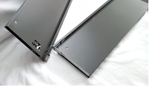 AODELI <strong>2</strong> Fold Full Extension Frameless Drawer Slide Black Blue Steel Box Under Mount Frameless Slide