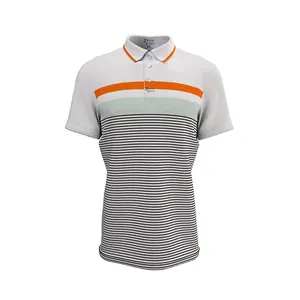 Neue Streifen hemden Großhandel sublimierte Golf hemden maßge schneiderte Herren polos hirts