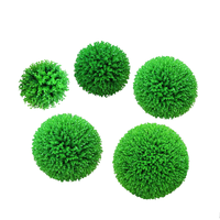 Fausse boule d'herbe artificiel et Eucalyptus en plastique, plante suspendue, topiaire, boule de gazon, plantes