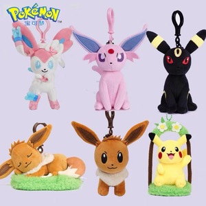 Peluche Pokémon <span class=keywords><strong>Pikachu</strong></span>, Eevee, Snorlax de haute qualité, très vendue, porte-clés, pendentif, ornement pour sac d'école - Product Image 1