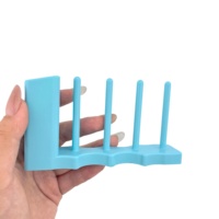 Petite boîte de rangement magnétique en plastique bleu pour aiguilles, organisateur portable pour fournitures de couture, travaux d'aiguille, broderie, point de croix