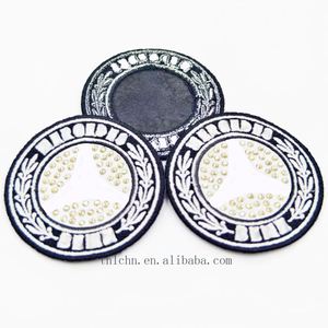 Parches Bordados con Logotipo Personalizado en Tela Twill Ecológica, Bordado Simple con Insignia de Cuentas para Gorras, Venta Caliente 2024 - Product Image 6