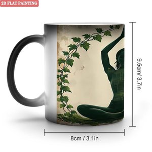 Mug à sublimation vierge 11oz, céramique noire givrée, activable par la chaleur, pour impression personnalisée - Product Image 1