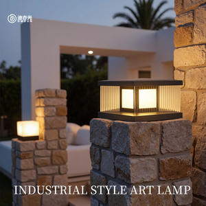 Lámpara de Poste Exterior Moderna y Minimalista, Decoración de Patio y Jardín, Luz Ambiental, Lámpara de Poste Solar de Lujo para Villa - Product Image 1