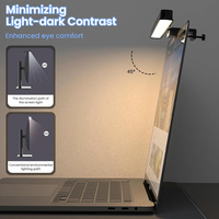Lámpara LED de Protección Ocular para Monitor de Computadora, 5 Temperaturas de Luz, Atenuación Gradual, RGB, 36 cm, Iluminación de Escritorio para Oficina y Hogar