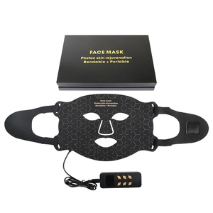 Masque facial LED rechargeable en silicone, 240 perles LED, photothérapie 4 couleurs (y compris infrarouge 850 nm), batterie 3000 mAh - Product Image 6