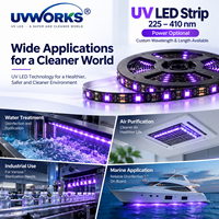 Bande LED UV ultra-mince de 0,2 mm, épaisseur, largeur et longueur personnalisées, ruban LED flexible ultraviolet pour la purification de l'air