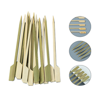 Brochettes Teppo jetables en bambou petit pistolet Barbecue Guangxi biodégradable Kebab Camping en plein air Logo personnalisé