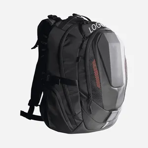 Sac à dos en nylon vintage pour hommes, sac étanche en cuir pour ordinateur portable de voyage élégant chargeur usb sac à dos de luxe