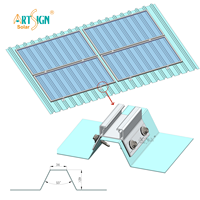 Système de montage solaire, solution de fixation pour toit en métal, kit de supports de fixation en T, accessoires solaires, rails solaires pour toit |   Art Sign