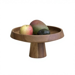 BS INTERNATIONAL Ensemble de supports à gâteau ronds en bois faits à la main, écologiques, 2 pièces, compatibles lave-vaisselle, modèle Uttar Pradesh NAQ00119 - Product Image 4