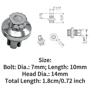 Tornillos para neumáticos de <span class=keywords><strong>coche</strong></span> Cubo de <span class=keywords><strong>rueda</strong></span> Tornillos de plástico decorativos Accesorios de reacondicionamiento de neumáticos Superficie pulida de cabeza plana Llantas Tapa Perno de labio - Product Image 4