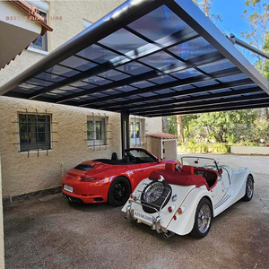 Verbeterde Beveiligingsfuncties Aluminium Frame Lichtgewicht Sterke Carports Multi-Auto Parking Oplossingen Verlengde <span class=keywords><strong>Carport</strong></span> <span class=keywords><strong>Carport</strong></span>