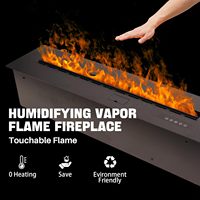 Kalsubo – Nouvelle cheminée électrique intelligente 3D à vapeur d'eau de 39,3 pouces, humidificateur à flamme à vapeur d'eau pour la maison, le bureau et l'hôtel