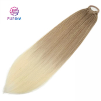 Extensions de cheveux synthétiques longues résistantes à la chaleur pour femmes, queue de cheval avec bande élastique, postiche naturel en fibre synthétique haute température