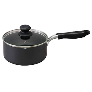<span class=keywords><strong>Pot</strong></span> <span class=keywords><strong>Iris</strong></span> Ohyama 18 cm 2 L compatible gaz/IH avec couvercle <span class=keywords><strong>en</strong></span> verre, revêtement diamant antiadhésif, facile à nettoyer, noir DIS-P18 - Product Image 1
