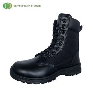 Bottes tactiques en cuir véritable <span class=keywords><strong>noir</strong></span> pour le désert et les activités de plein air - Product Image 3