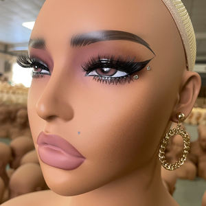 Buste de Mannequin Féminin Réaliste Présentoir pour Perruque Noire ou Brune avec Caractéristique Grande Taille pour Adultes - Product Image 5