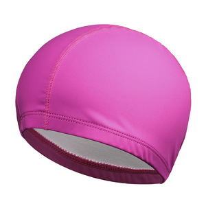 Gorro de Natación Personalizado con Logotipo, Recubrimiento de Cuero PU y Nailon, Protección para los Oídos, para Cabello Largo, Gorro de Natación Clásico Plano - Product Image 3