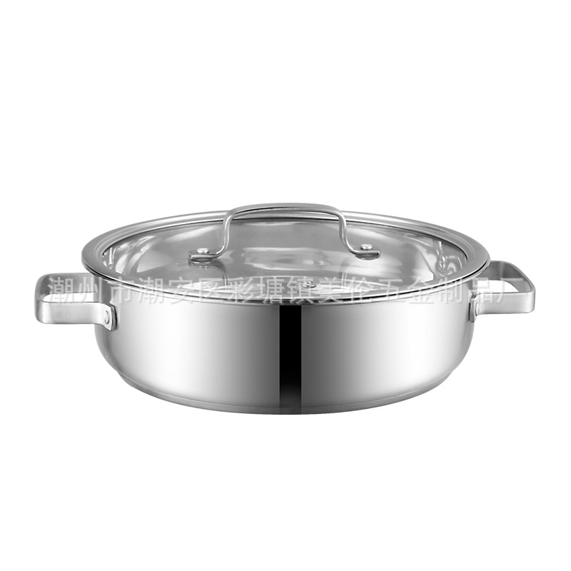 หม้อซุปสองหูจับเตี้ย ขนาด 24 ซม.