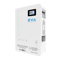 Batterie au lithium LiFePO4 25,6 V 100 Ah, pack de batteries murales pour stockage d'énergie solaire, BMS intelligent, Bluetooth, protection IP52, durée de vie de 6000 cycles
