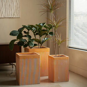 Maceta Cuadrada Bohemia de Magnesia, Transpirable, para Decoración de Interiores y Plantas Verdes - Regalo de Felicitación - Product Image 4