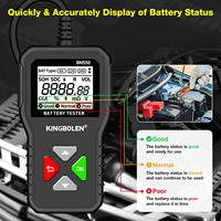 Kingbolen BM550, Probador de Baterías de Auto de 6V, 12V y 24V, Herramienta de Diagnóstico OBD2 para Camiones, Escáner OBD2, Probador de Voltaje de 100-2000 CCA