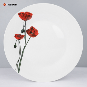 Juego de Vajilla de Porcelana de Cerámica de Alta Calidad con Diseño de Rosas Rojas Románticas, Estilo Americano, Apto para Microondas, para Bodas - Product Image 5