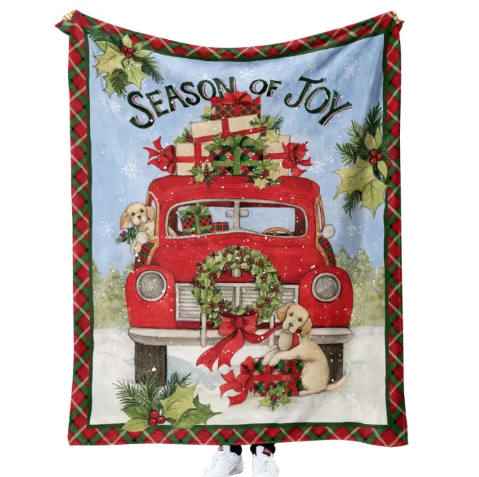 Wholesale Christmas Personalized Pillow Blanket Baby Wrap Blanket Soft Blanket Christmas tapestry