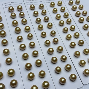 ไข่มุกเอดิสันน้ำจืดย้อมสีทองขนาด11-12มม. จับคู่สำหรับทำเครื่องประดับไข่มุกหลวม - Product Image 5