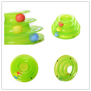 ของเล่นสัตว์เลี้ยงแสนสนุก,จานหมุนเล่นจานเสียงสนุกแบบโต้ตอบแผ่นบอลบ้าของเล่นพลาสติกสำหรับสัตว์เลี้ยง - Product Image 2