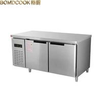 Table de travail en acier inoxydable pour cuisine professionnelle, avec congélateur à double température et refroidissement par air, équipement de réfrigération