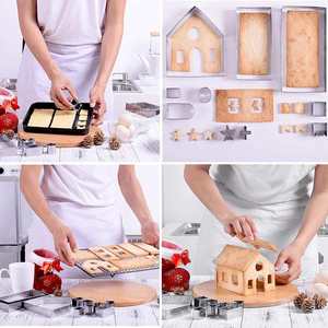 <span class=keywords><strong>Kit</strong></span> <span class=keywords><strong>de</strong></span> maison en pain d'épices <span class=keywords><strong>de</strong></span> Noël, moule à biscuits 3D, emporte-pièces <span class=keywords><strong>de</strong></span> Noël personnalisés en acier inoxydable pour la pâtisserie - Product Image 5