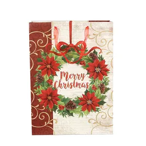 China Factory Made Custom Kraft Papiertüten Gedruckt mit Weihnachts bild für Kit Geschenk Weihnachts bonbon Verpackung Papiertüte
