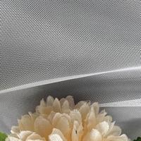 Tissu en maille de nylon blanc 33 g/m² respirant, léger (1 mm), 100 % nylon, pour robes de soirée et robes à paillettes, tissu tulle, tissu dentelle