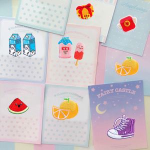 Patchs thermocollants/auto-adhésifs brodés mignons motif chaussures orange lait et sucettes glacées pastèque pour la décoration de vêtements et sacs - Product Image 4