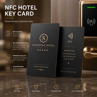 Carta Chiave NFC per Hotel, RFID 13.56MHz, Carta di Accesso Intelligente Compatibile con Sistemi di Serrature VingCard, Salto, Kaba