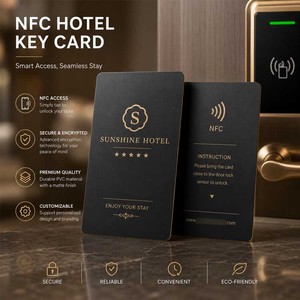 บัตรคีย์การ์ด NFC สำหรับโรงแรม ขายส่งจากโรงงาน RFID 13.56MHz บัตรสมาร์ทการ์ดเข้าออก ใช้งานร่วมกับระบบล็อคประตู <span class=keywords><strong>VingCard</strong></span> Salto Kaba - Product Image 1