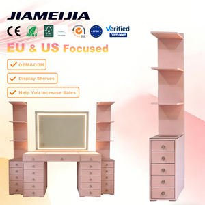 <span class=keywords><strong>Torre</strong></span> de Exhibición de Cosméticos JIAMEIJIA, Estación de Maquillaje Todo en Uno con Cajones de Almacenamiento, OEM/ODM al por Mayor - Product Image 1